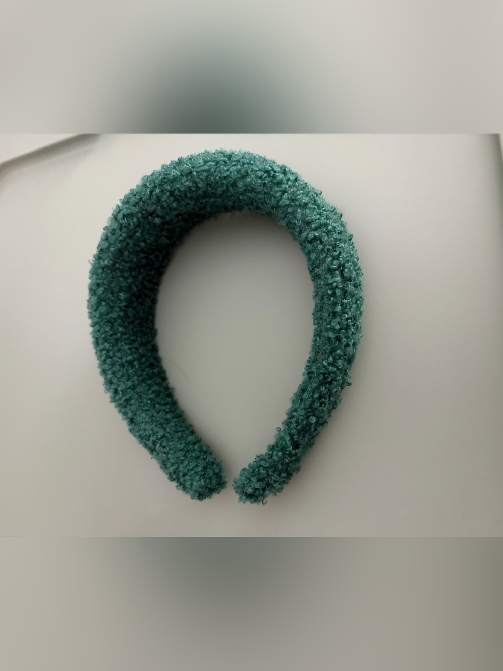 Textured Plush Padded Headband in green